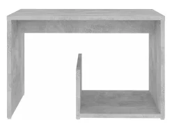 Mesa De Centro| Mesa de centro 59x36x38 cm derivados de madeira cimento PT943187 Cinzento
