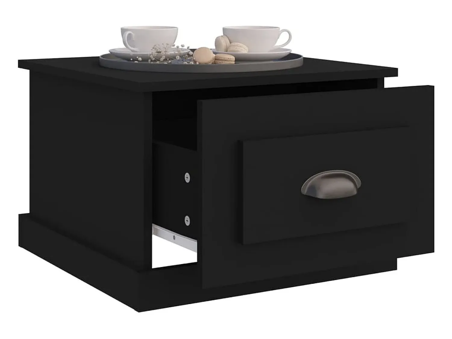 vidaxl Mesa de centro 50x50x35 cm derivados madeira^ Mesa De Centro