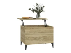 Mesa De Centro| Mesa de centro 60x44,5x45 cm derivados madeira carvalho sonoma PT210480 Castanho