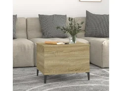 Mesa De Centro| Mesa de centro 60x44,5x45 cm derivados madeira carvalho sonoma PT210480 Castanho