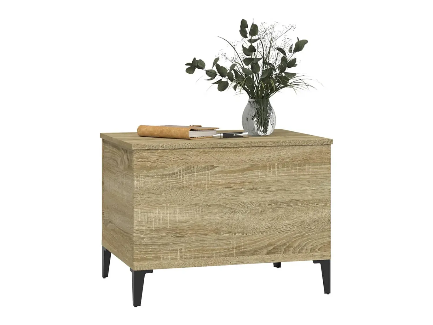 Mesa De Centro| Mesa de centro 60x44,5x45 cm derivados madeira carvalho sonoma PT210480 Castanho