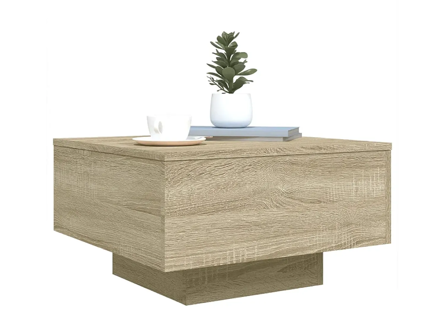 Mesa De Centro|vidaxl Mesa de centro 55x55x31 cm derivados de madeira carvalho sonoma Natural claro