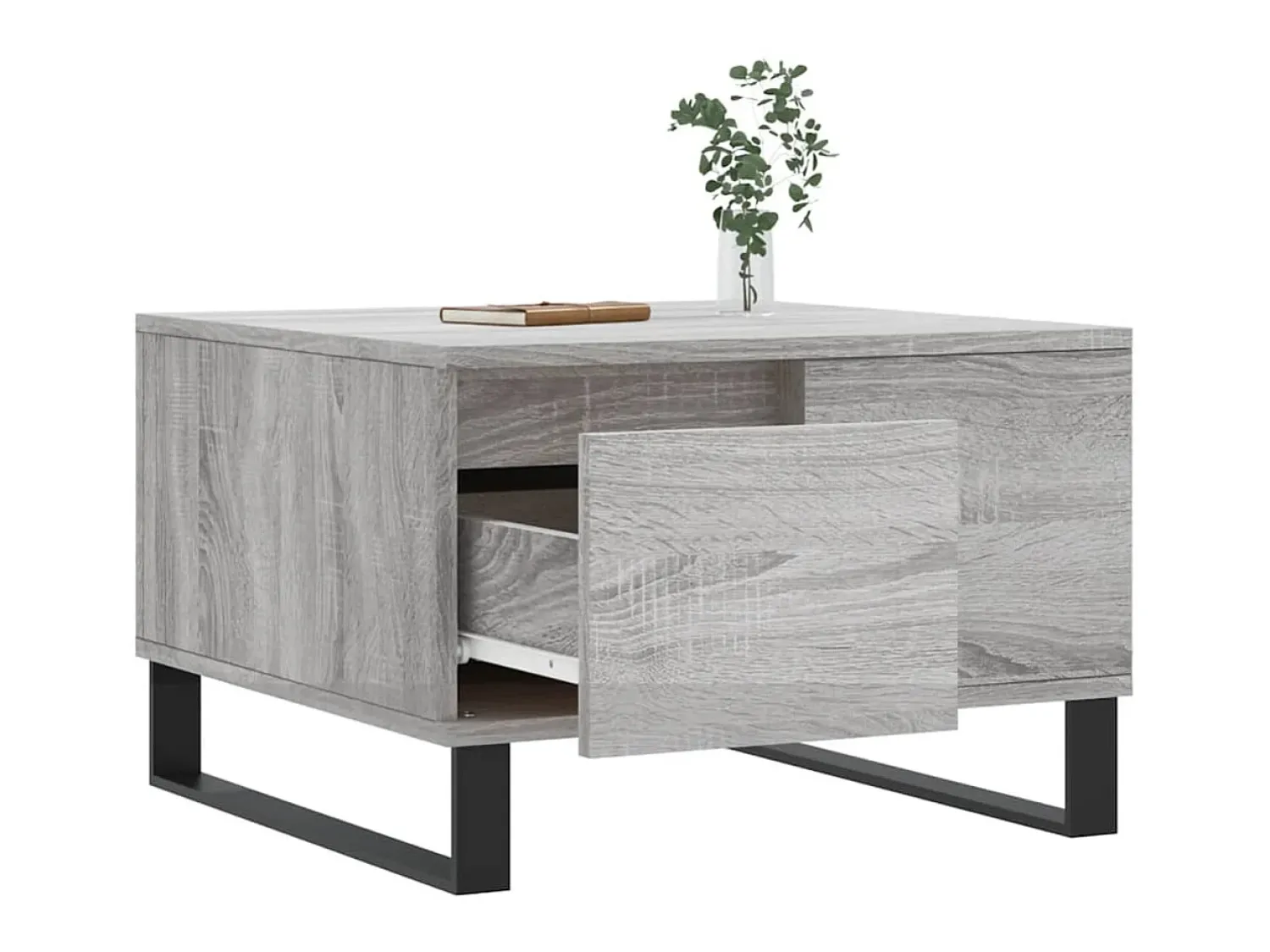 Mesa de centro 55x55x36,5 cm derivados de madeira cinza sonoma PT736628^ Mesa De Centro