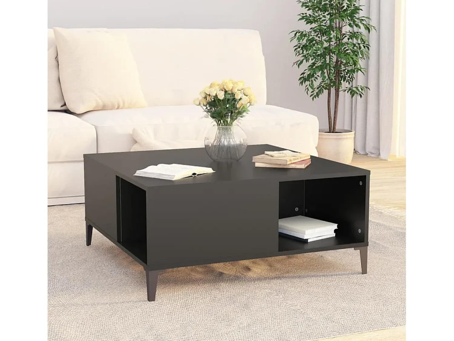 Mesa de centro 80x80x36,5 cm derivados de madeira PT362469^ Mesa De Centro