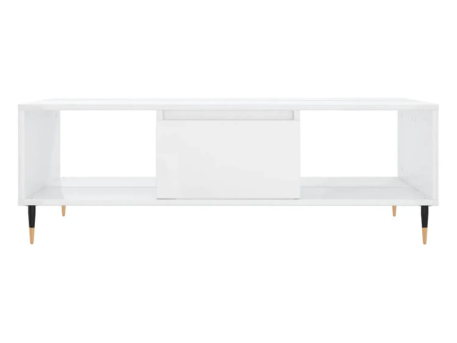 Mesa De Centro|vidaxl Mesa de centro 104x60x35 cm derivados madeira brilhante Branco