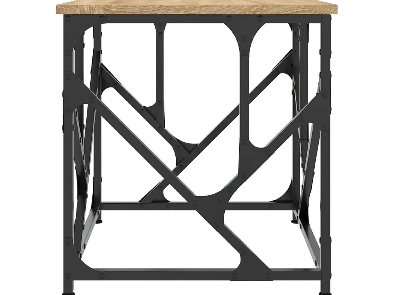Mesa De Centro* Mesa de centro 45x45x47,5 cm derivados madeira carvalho sonoma PT302408 Castanho