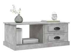 Discount Mesa de centro 90x50x35 cm derivados madeira cimento PT536269 Cinzento