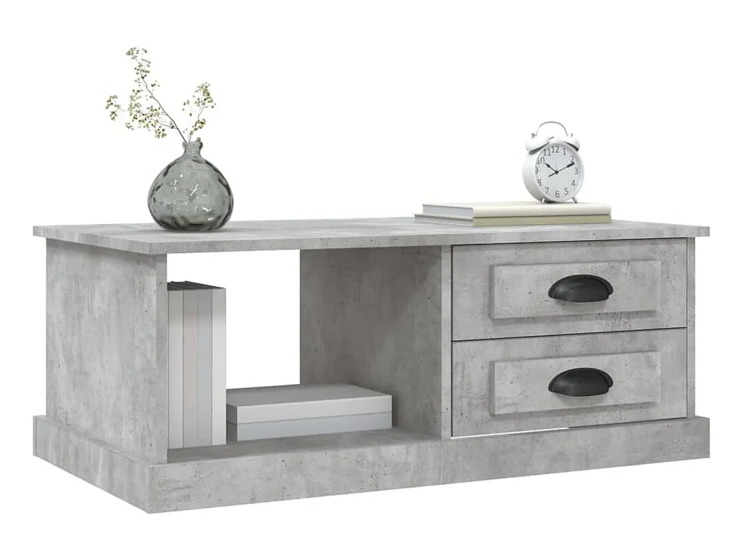 Discount Mesa de centro 90x50x35 cm derivados madeira cimento PT536269 Cinzento