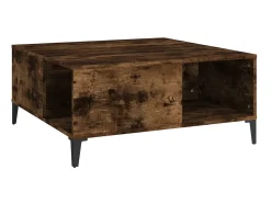 Mesa de centro 80x80x36,5 cm derivados madeira carvalho fumado PT633436 Castanho