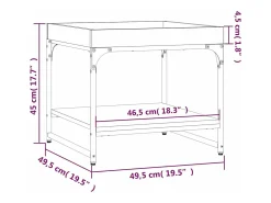 Mesa De Centro|vidaxl Mesa de centro 49,5x49,5x45 cm deriv. madeira carvalho castanho Natural claro