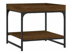 Mesa De Centro|vidaxl Mesa de centro 49,5x49,5x45 cm deriv. madeira carvalho castanho Natural claro