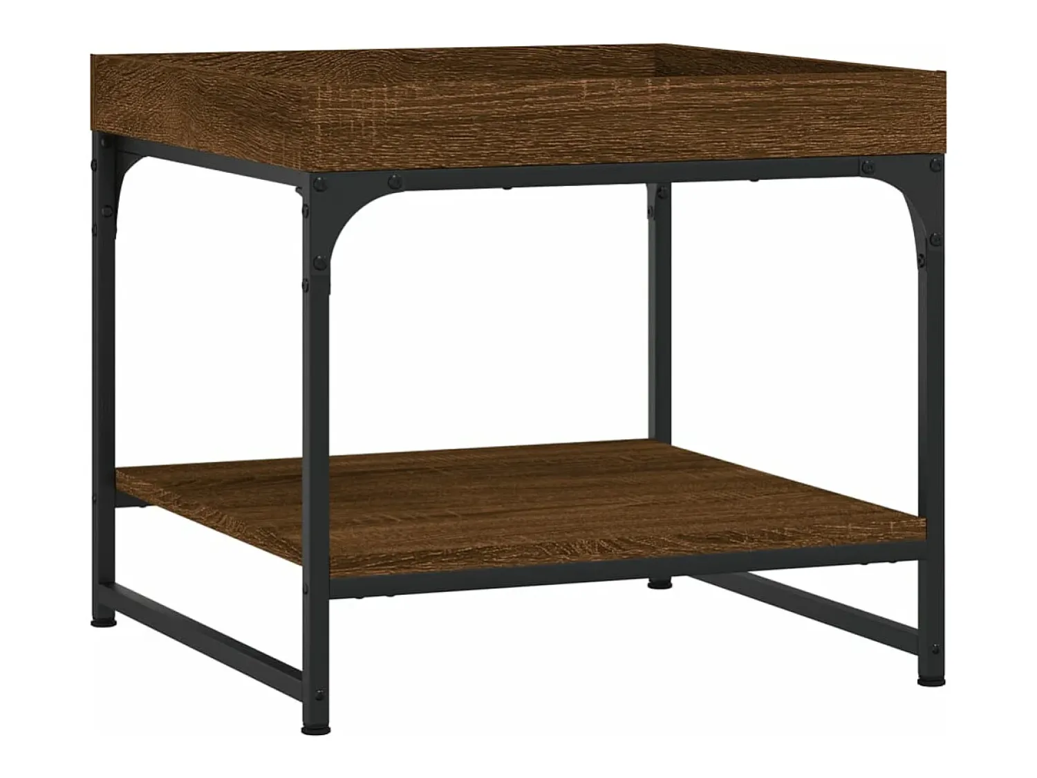 Mesa De Centro|vidaxl Mesa de centro 49,5x49,5x45 cm deriv. madeira carvalho castanho Natural claro