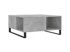 Mesa De Centro| Mesa de centro 80x80x36,5 cm derivados madeira cimento PT314897 Cinzento
