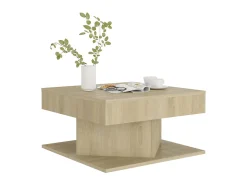 Mesa de centro 57x57x30 cm derivados de madeira carvalho sonoma PT230838^ Mesa De Centro