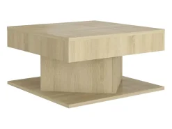 Mesa de centro 57x57x30 cm derivados de madeira carvalho sonoma PT230838^ Mesa De Centro