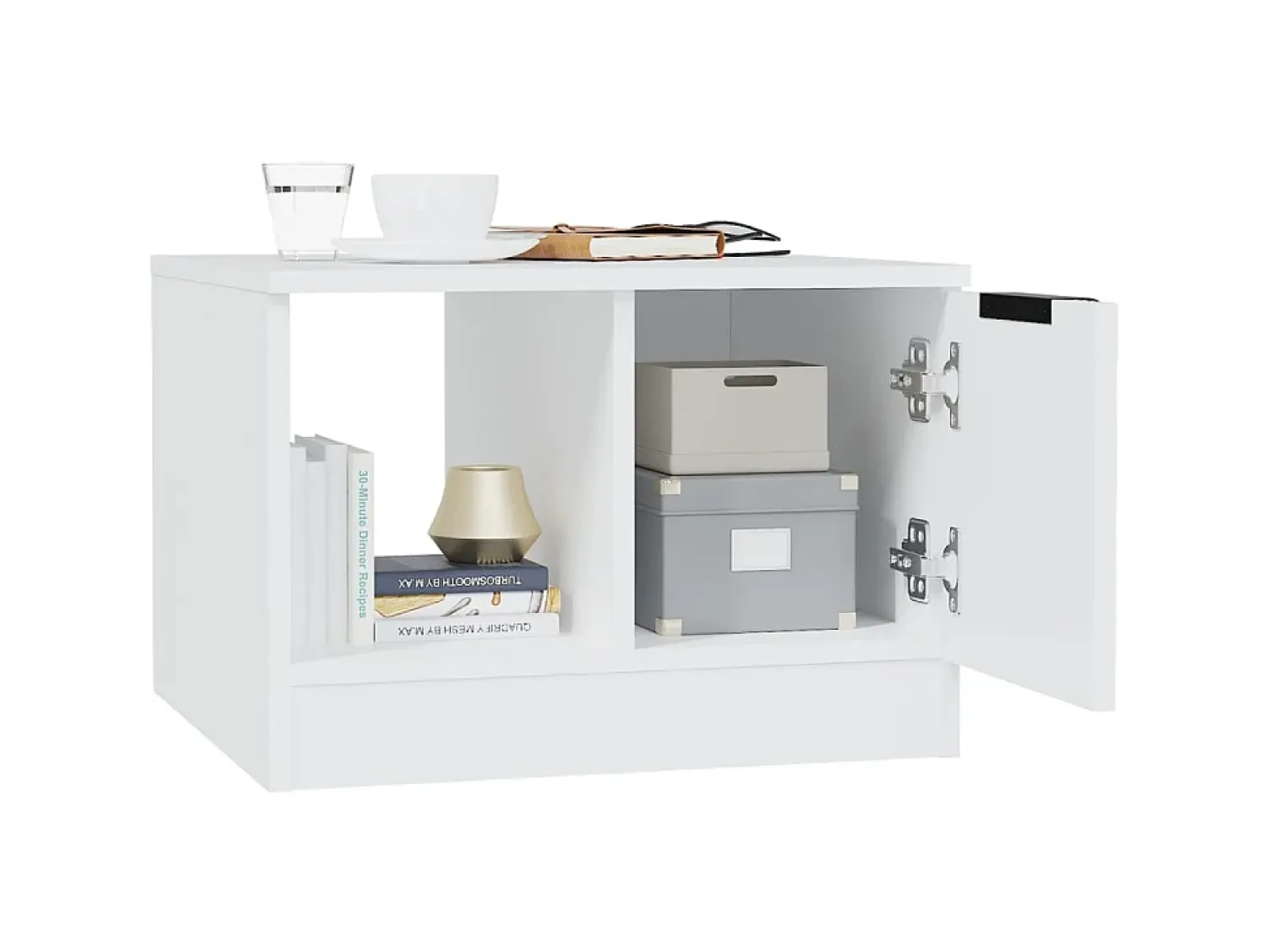 Mesa de centro 50x50x36 cm derivados de madeira PT163994 Branco