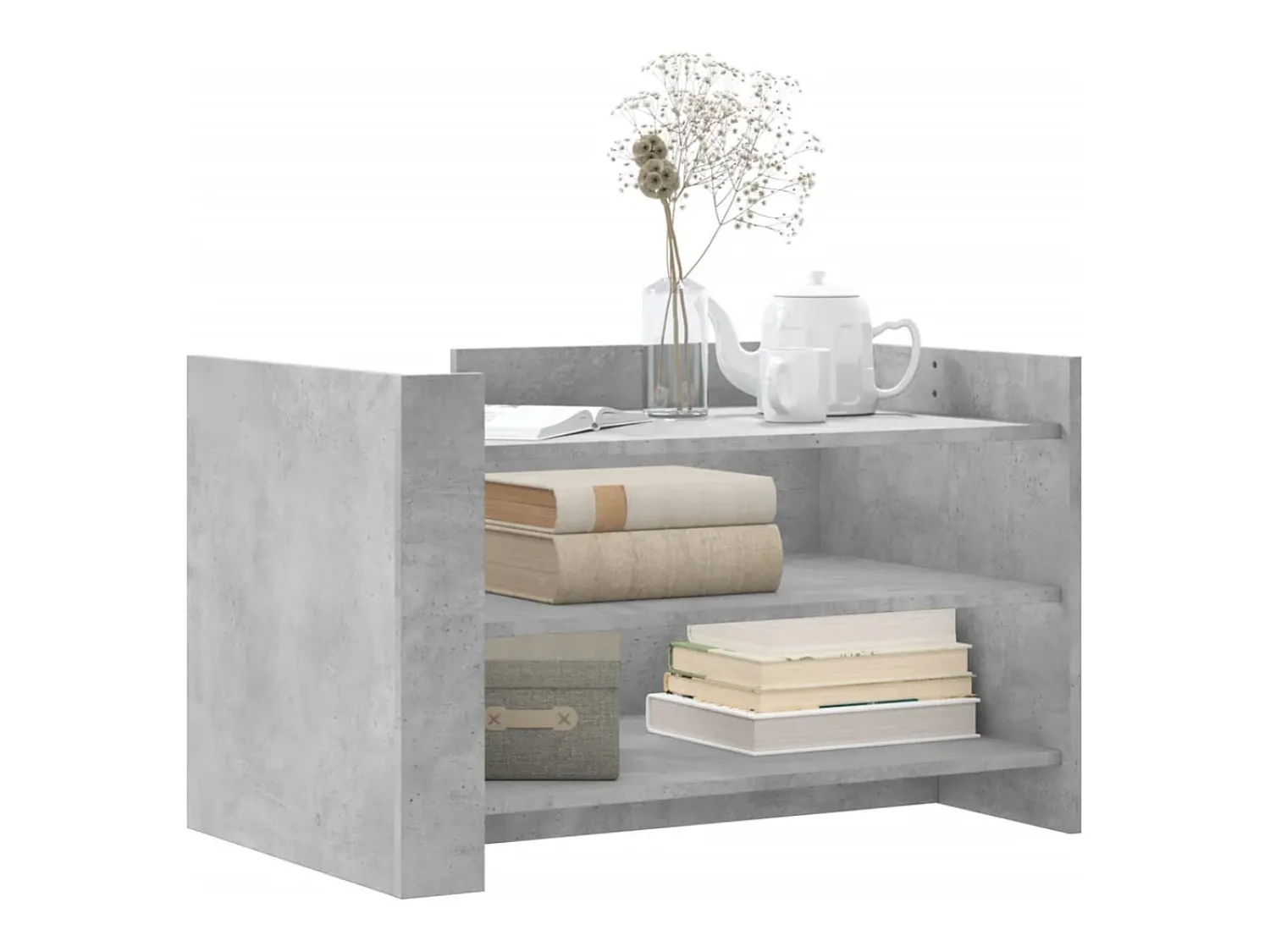 Mesa de centro 80x50x50 cm derivados de madeira cinza cimento PT552600^ Mesa De Centro
