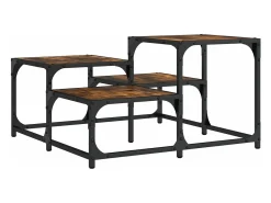 Mesa De Centro|vidaxl Mesa de centro 68x68x40 cm derivados de madeira carvalho fumado Natural claro