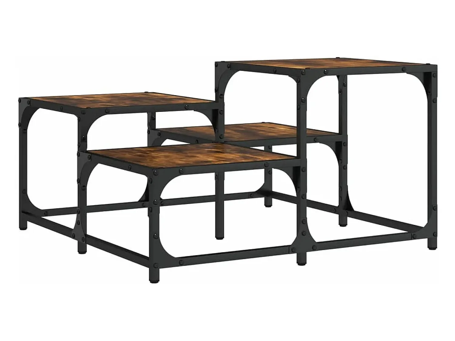Mesa De Centro|vidaxl Mesa de centro 68x68x40 cm derivados de madeira carvalho fumado Natural claro