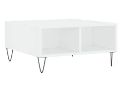 Mesa De Centro| Mesa de centro 60x60x30 cm derivados de madeira PT315036 Branco