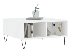 Mesa De Centro| Mesa de centro 60x60x30 cm derivados de madeira PT315036 Branco