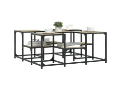 New Mesa de centro 91x91x40 cm derivados de madeira carvalho sonoma PT750861 Castanho