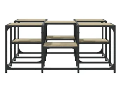 New Mesa de centro 91x91x40 cm derivados de madeira carvalho sonoma PT750861 Castanho