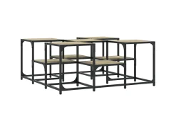 New Mesa de centro 91x91x40 cm derivados de madeira carvalho sonoma PT750861 Castanho