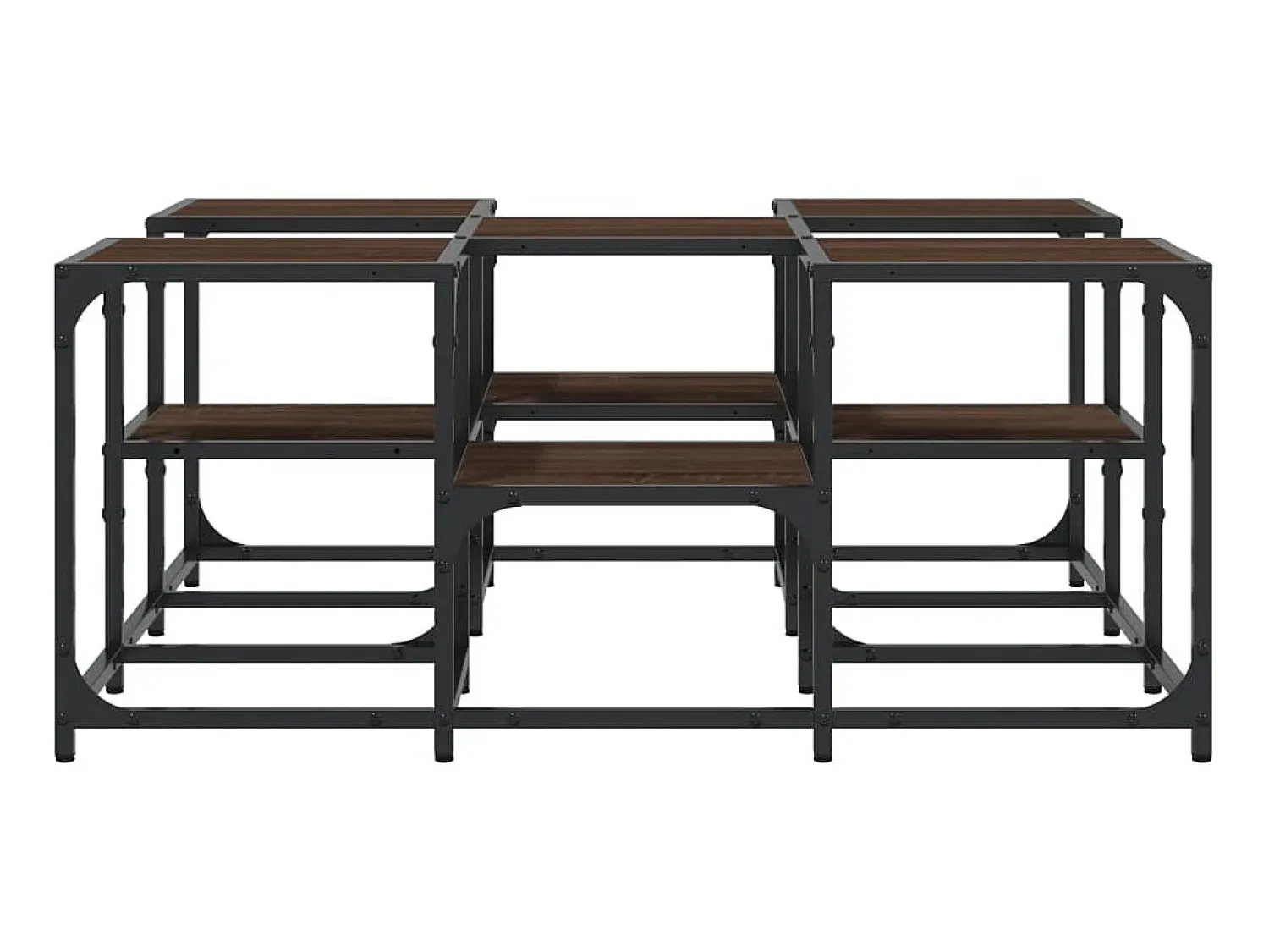 Mesa De Centro* Mesa de centro 91x91x40 cm derivados madeira carvalho PT784172 Castanho