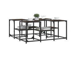 Mesa De Centro* Mesa de centro 91x91x40 cm derivados madeira carvalho PT784172 Castanho