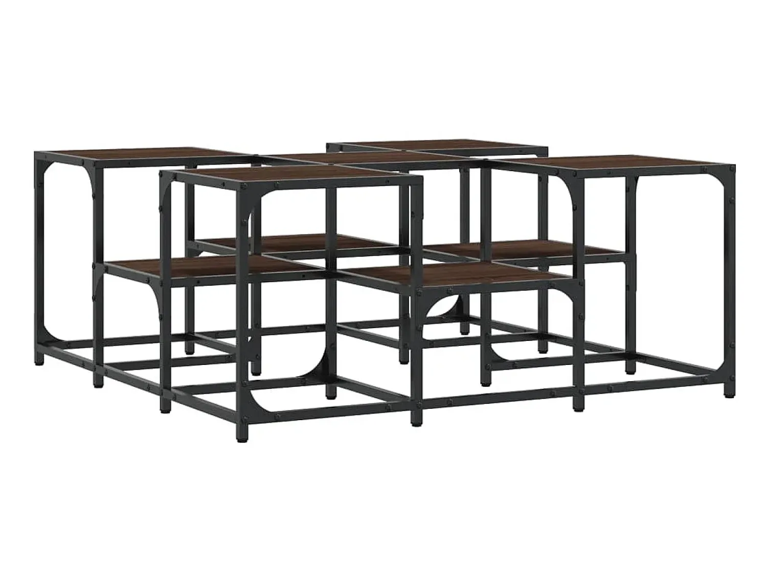Mesa De Centro* Mesa de centro 91x91x40 cm derivados madeira carvalho PT784172 Castanho