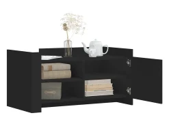 Outlet Mesa de centro 100x50x50 cm derivados de madeira PT788022 Preto