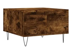 Mesa De Centro* Mesa de centro 55x55x36,5 cm derivados madeira carvalho fumado PT606871 Castanho