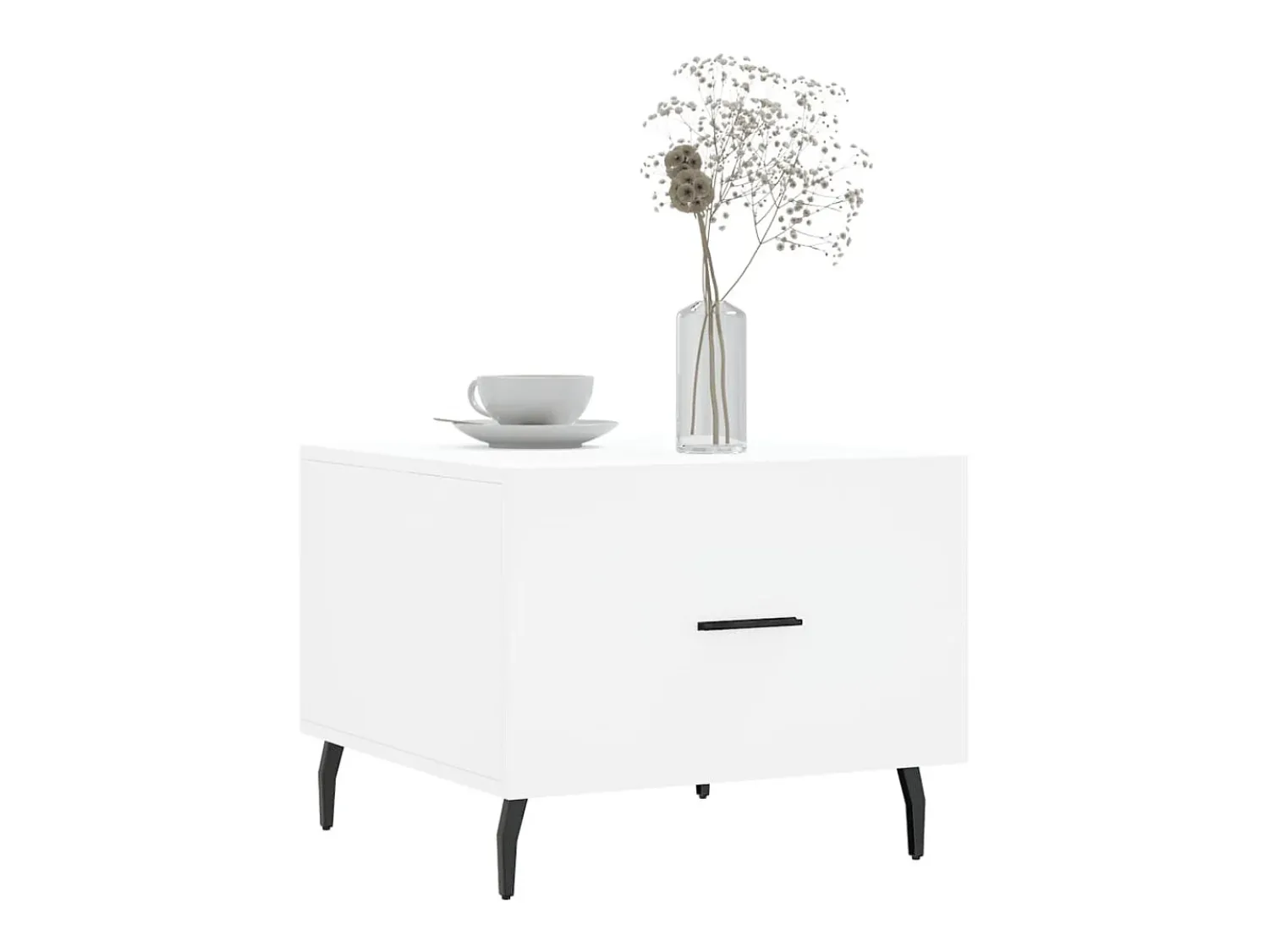 Mesa De Centro* Mesa de centro 50x50x40 cm derivados de madeira PT751471 Branco