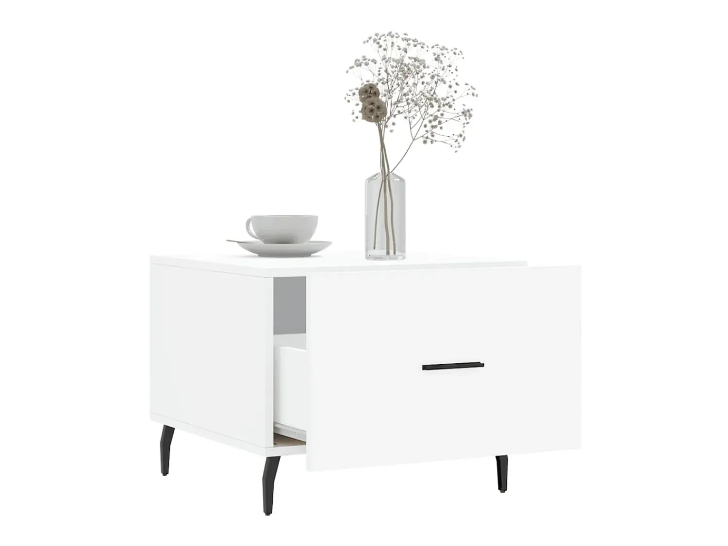 Mesa De Centro* Mesa de centro 50x50x40 cm derivados de madeira PT751471 Branco