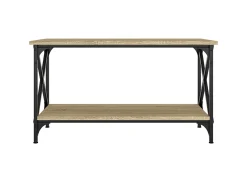Outlet Mesa de centro 80x45x45 cm deriv. madeira/ferro carvalho sonoma PT459867 Castanho