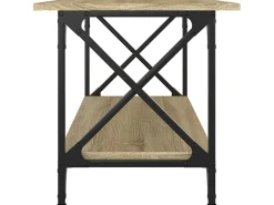 Outlet Mesa de centro 80x45x45 cm deriv. madeira/ferro carvalho sonoma PT459867 Castanho