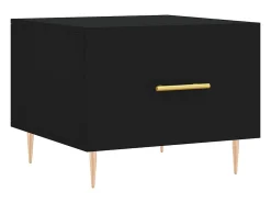 Clearance vidaxl Mesa de centro 50x50x40 cm derivados de madeira Preto