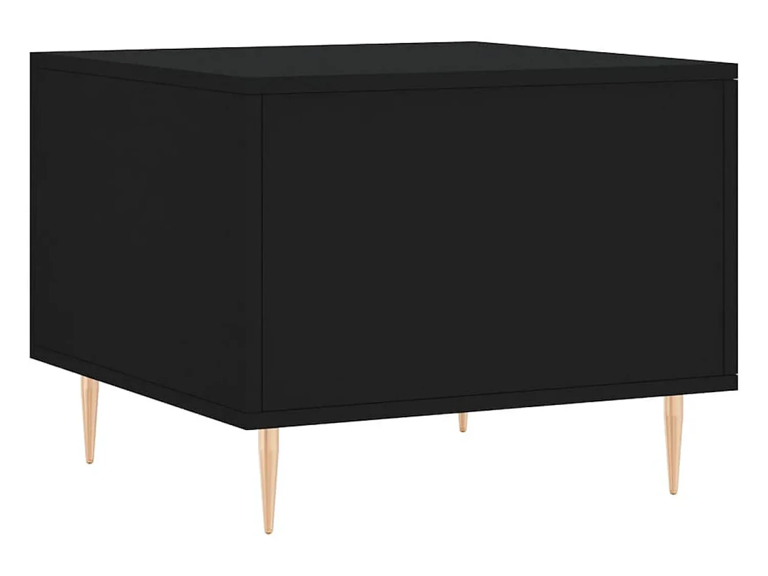 Clearance vidaxl Mesa de centro 50x50x40 cm derivados de madeira Preto