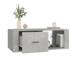 Mesa De Centro* Mesa de centro 100x50,5x35 cm derivados madeira cinza cimento PT549391 Cinzento