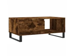 Mesa De Centro| Mesa de centro 90x50x36,5 cm derivados madeira carvalho fumado PT992678 Castanho