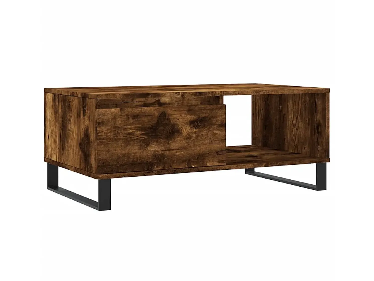 Mesa De Centro| Mesa de centro 90x50x36,5 cm derivados madeira carvalho fumado PT992678 Castanho