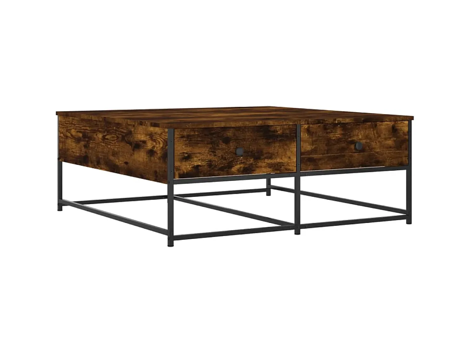 Mesa De Centro* Mesa de centro 100x99x40 cm derivados madeira carvalho fumado PT759862 Castanho