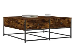Mesa De Centro* Mesa de centro 100x99x40 cm derivados madeira carvalho fumado PT759862 Castanho