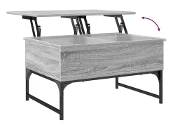 vidaxl Mesa de centro 70x50x40 cm deriv. madeira/metal sonoma^ Mesa De Centro
