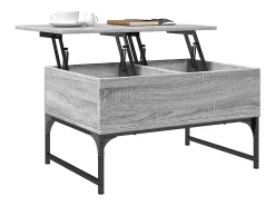 vidaxl Mesa de centro 70x50x40 cm deriv. madeira/metal sonoma^ Mesa De Centro