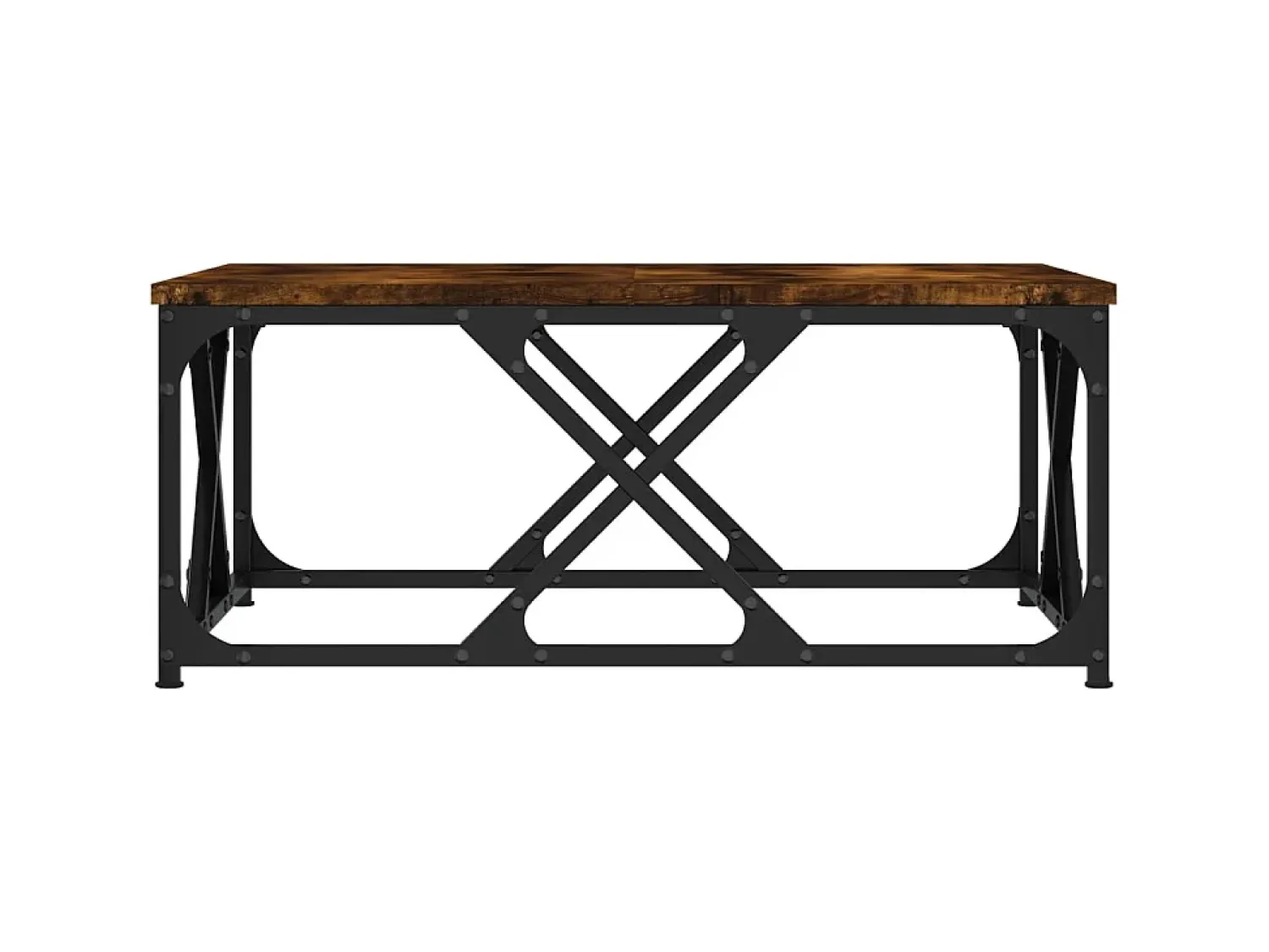 New Mesa de centro 70x70x30 cm derivados de madeira carvalho fumado PT292248 Castanho