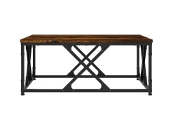 New Mesa de centro 70x70x30 cm derivados de madeira carvalho fumado PT292248 Castanho
