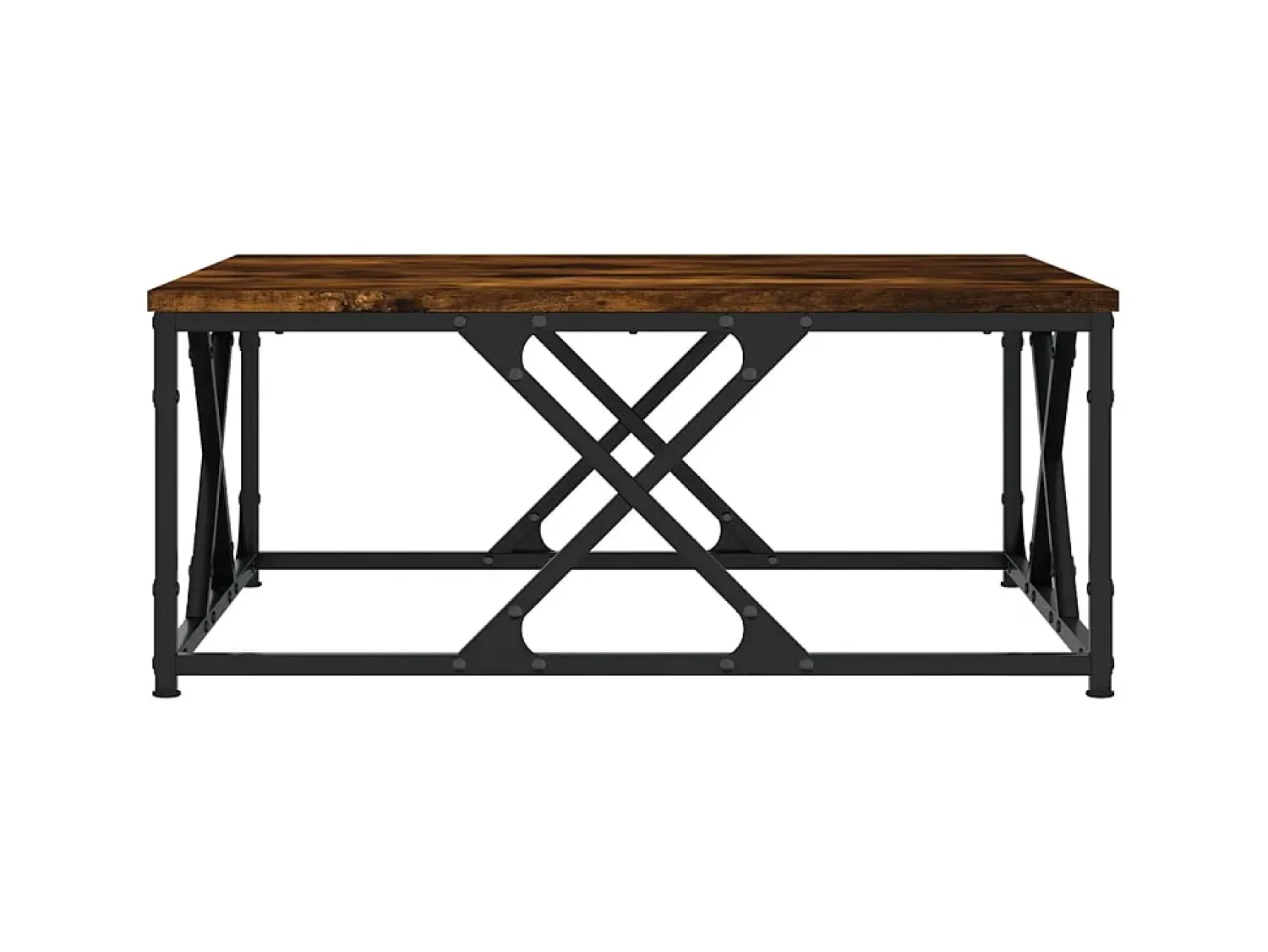 New Mesa de centro 70x70x30 cm derivados de madeira carvalho fumado PT292248 Castanho