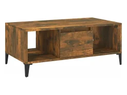 Online vidaxl Mesa de centro 90x50x36,5 cm derivados madeira carvalho fumado Natural claro
